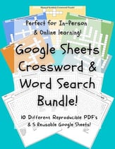 Google Sheets Crossword & Word Search Bundle! Reproducible PDF